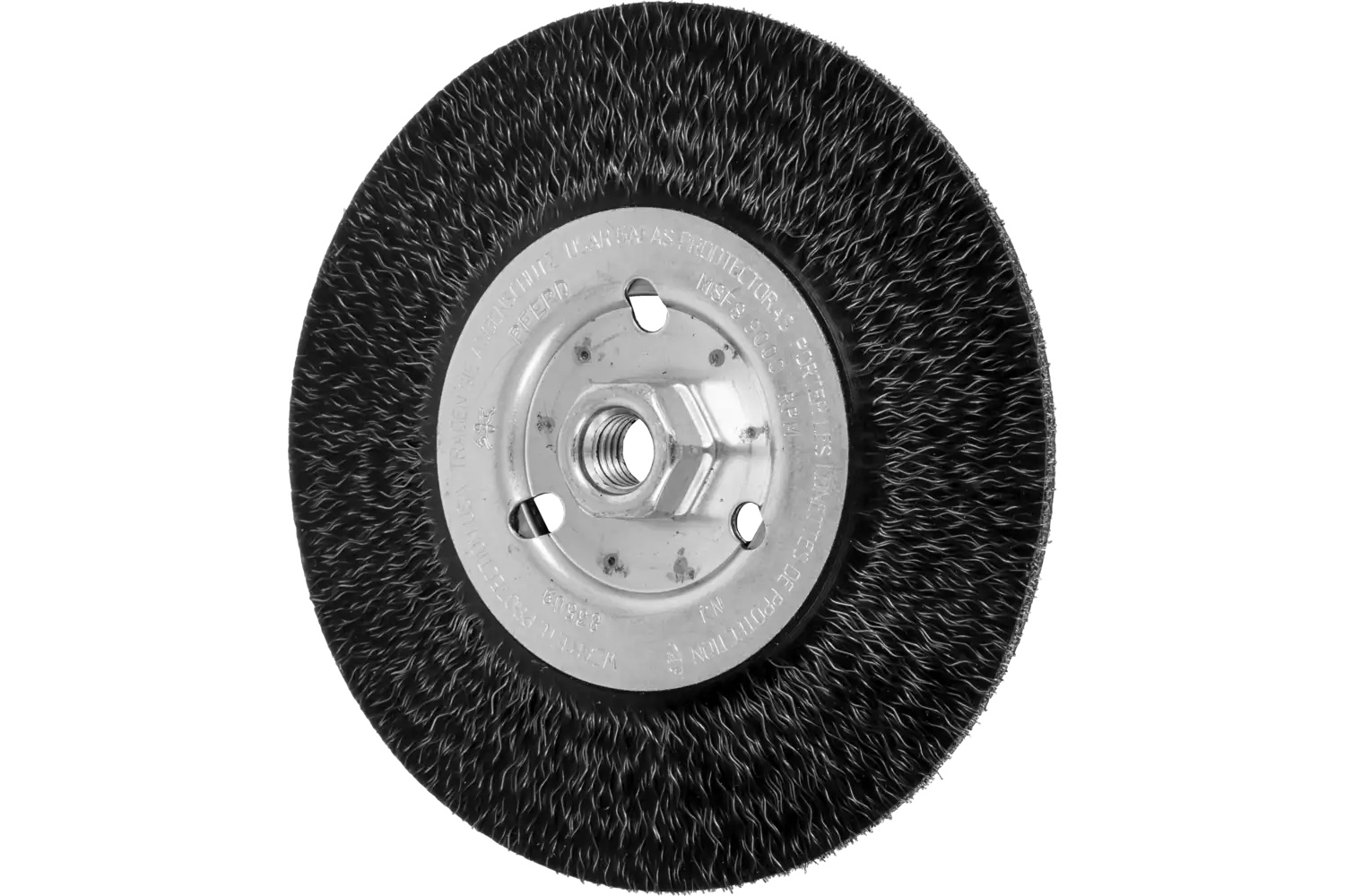 Picture of Pferd Encapsulated Stringer Bead Brush 7" Dia .014 Cs 5/8-11 Thread Ecap Grade E4